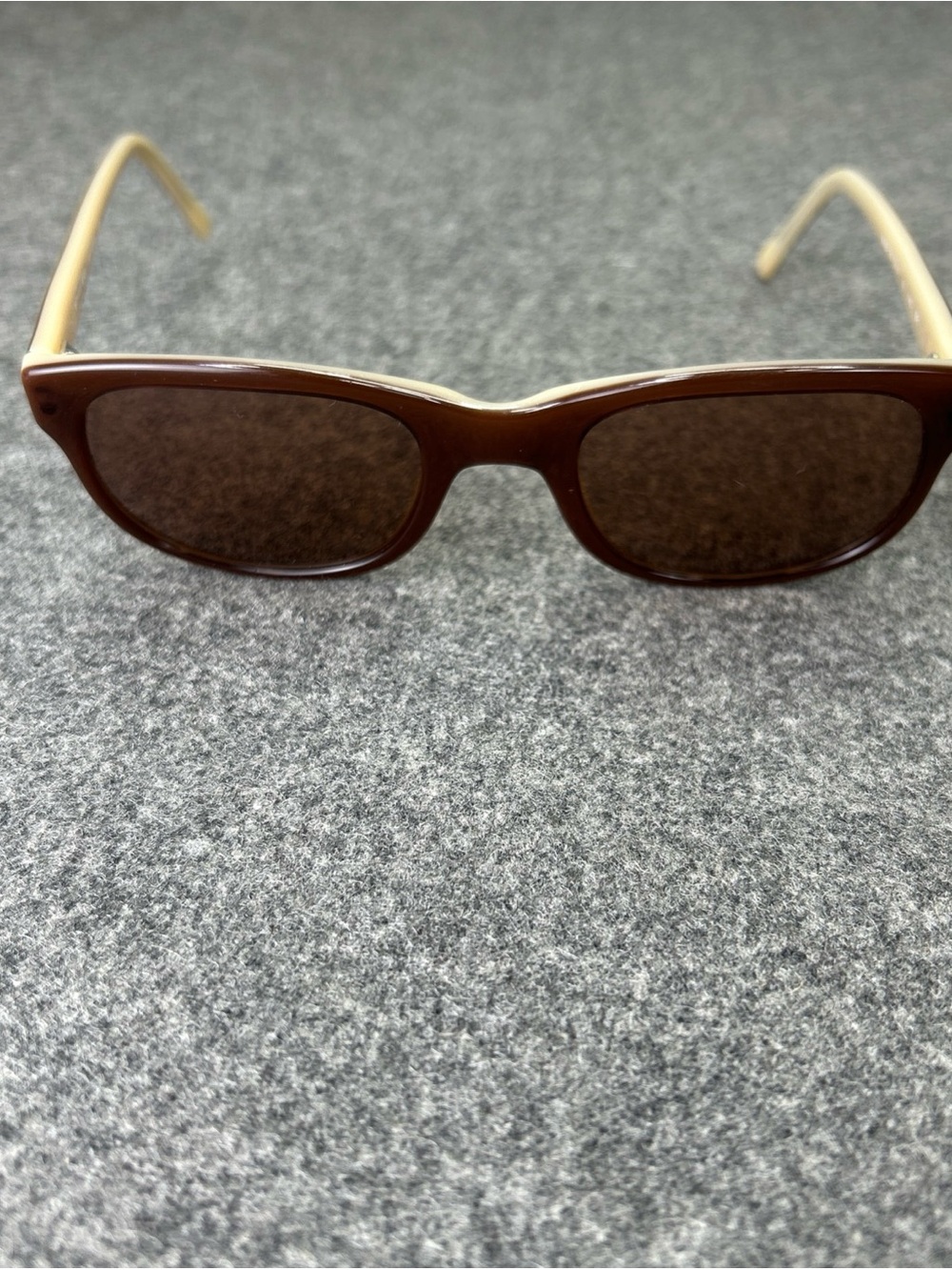 Michael Kors MK18319 Italy Brown Ivory Rectangular Sunglasses Women Designer